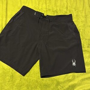 Spyder Men's Black Swim Shorts Size Large Unlined with Pockets